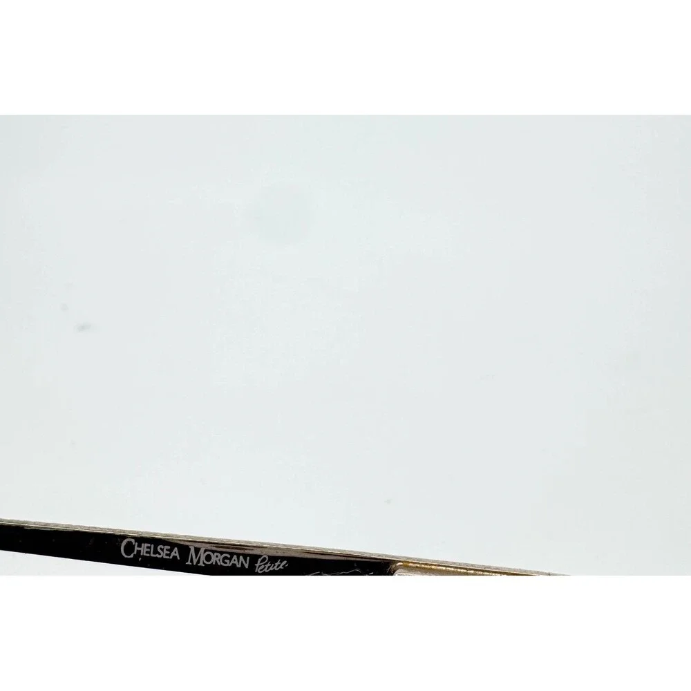 Chelsea Morgan Eyeglasses Womens Black Gold Petite Cat Eye Frames 49-17-135